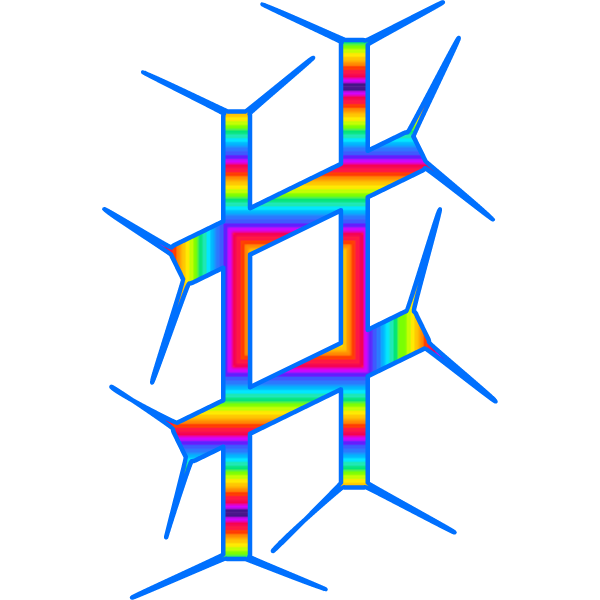 Accidental sharp snowflake rainbow color